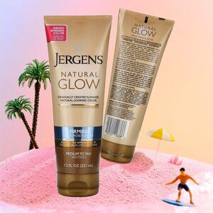 JERGENS Natural Glow +Firming Daily Moisturizer 😎 Medium to Tan (Pack of 2)